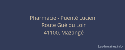 Pharmacie - Puent&eacute; Lucien