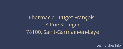 Pharmacie - Puget Fran&ccedil;ois