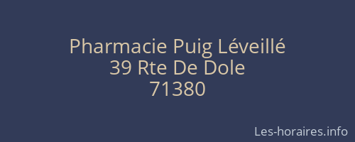 Pharmacie Puig Léveillé