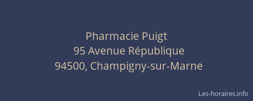 Pharmacie Puigt