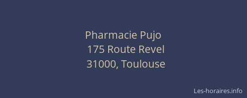 Pharmacie Pujo