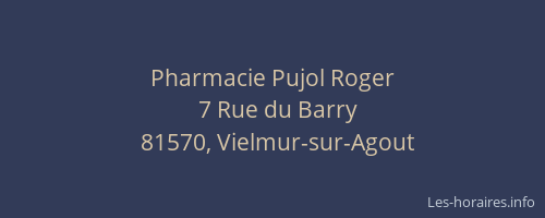 Pharmacie Pujol Roger