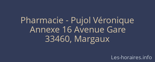 Pharmacie - Pujol Véronique