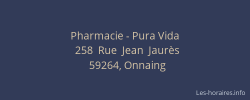 Pharmacie - Pura Vida