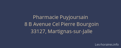 Pharmacie Puyjoursain