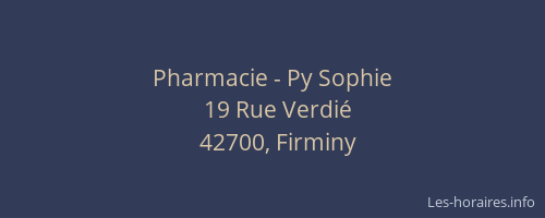 Pharmacie - Py Sophie