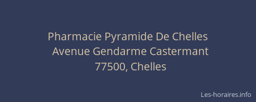 Pharmacie Pyramide De Chelles