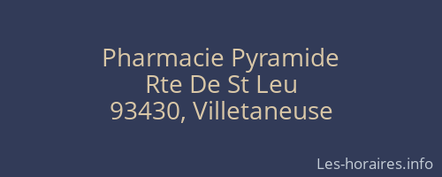 Pharmacie Pyramide