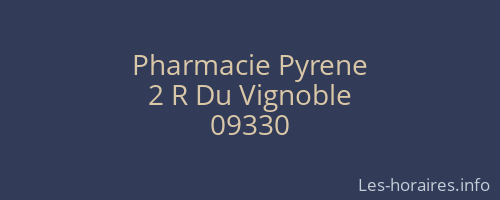 Pharmacie Pyrene