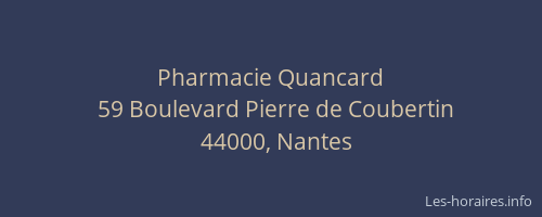 Pharmacie Quancard