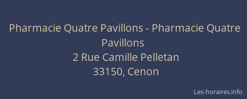 Pharmacie Quatre Pavillons - Pharmacie Quatre Pavillons
