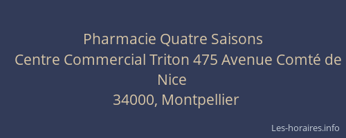 Pharmacie Quatre Saisons