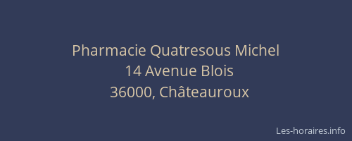 Pharmacie Quatresous Michel