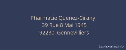Pharmacie Quenez-Cirany
