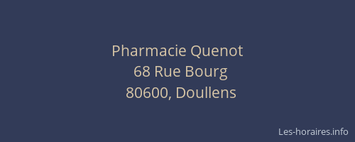 Pharmacie Quenot