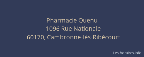 Pharmacie Quenu