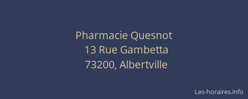 Pharmacie Quesnot