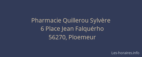 Pharmacie Quillerou Sylvère