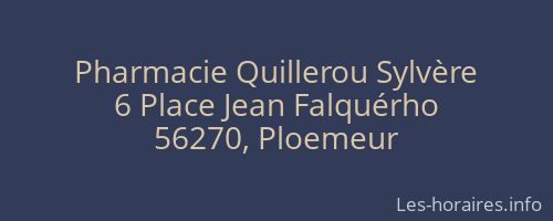 Pharmacie Quillerou Sylvère