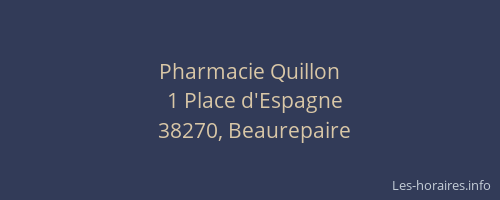 Pharmacie Quillon