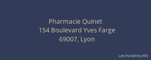 Pharmacie Quinet