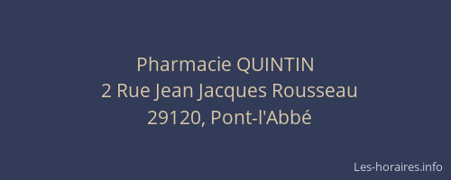 Pharmacie QUINTIN