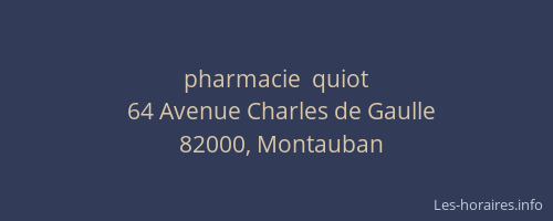 pharmacie  quiot
