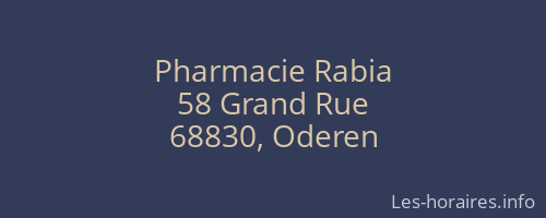 Pharmacie Rabia