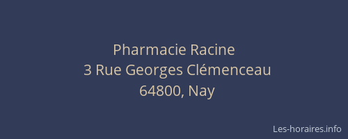 Pharmacie Racine