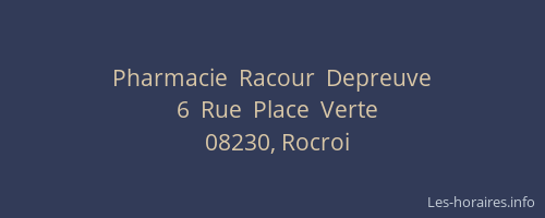 Pharmacie  Racour  Depreuve