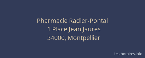 Pharmacie Radier-Pontal
