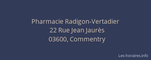 Pharmacie Radigon-Vertadier