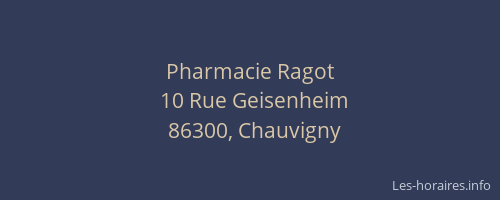 Pharmacie Ragot