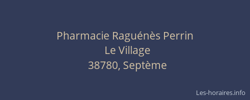 Pharmacie Raguénès Perrin