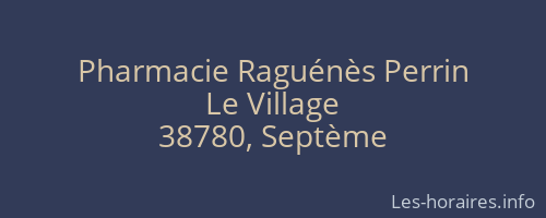 Pharmacie Raguénès Perrin