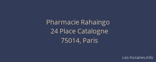 Pharmacie Rahaingo