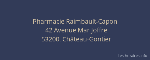 Pharmacie Raimbault-Capon