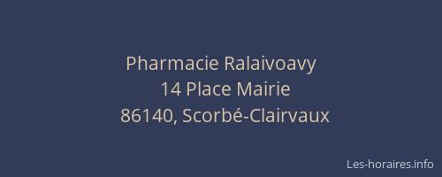 Pharmacie Ralaivoavy