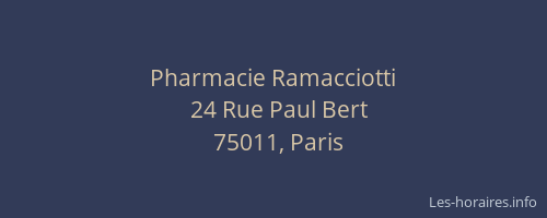 Pharmacie Ramacciotti