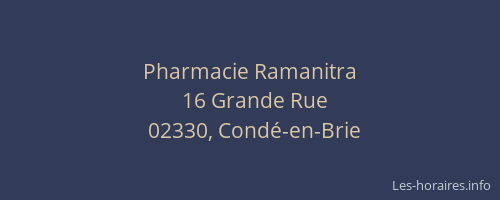 Pharmacie Ramanitra
