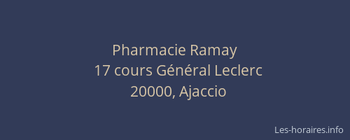 Pharmacie Ramay