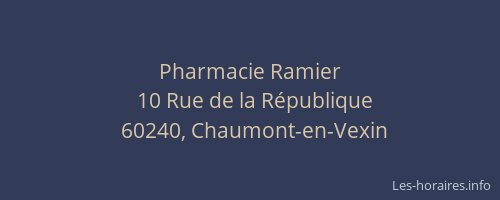 Pharmacie Ramier