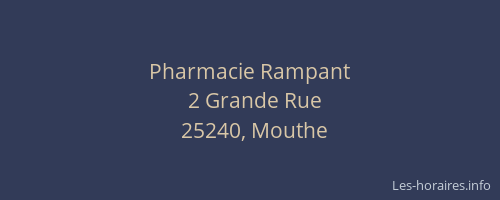 Pharmacie Rampant