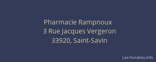 Pharmacie Rampnoux