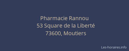 Pharmacie Rannou