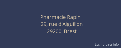 Pharmacie Rapin