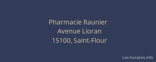 Pharmacie Raunier