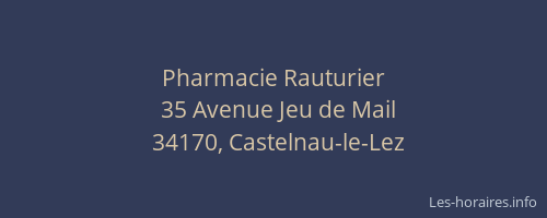 Pharmacie Rauturier