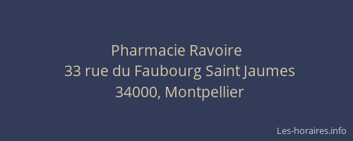 Pharmacie Ravoire