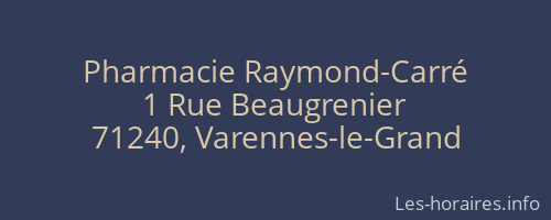 Pharmacie Raymond-Carré